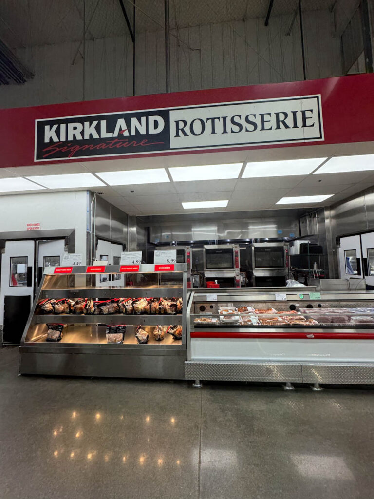 costco kirkland rotisserie chicken stand