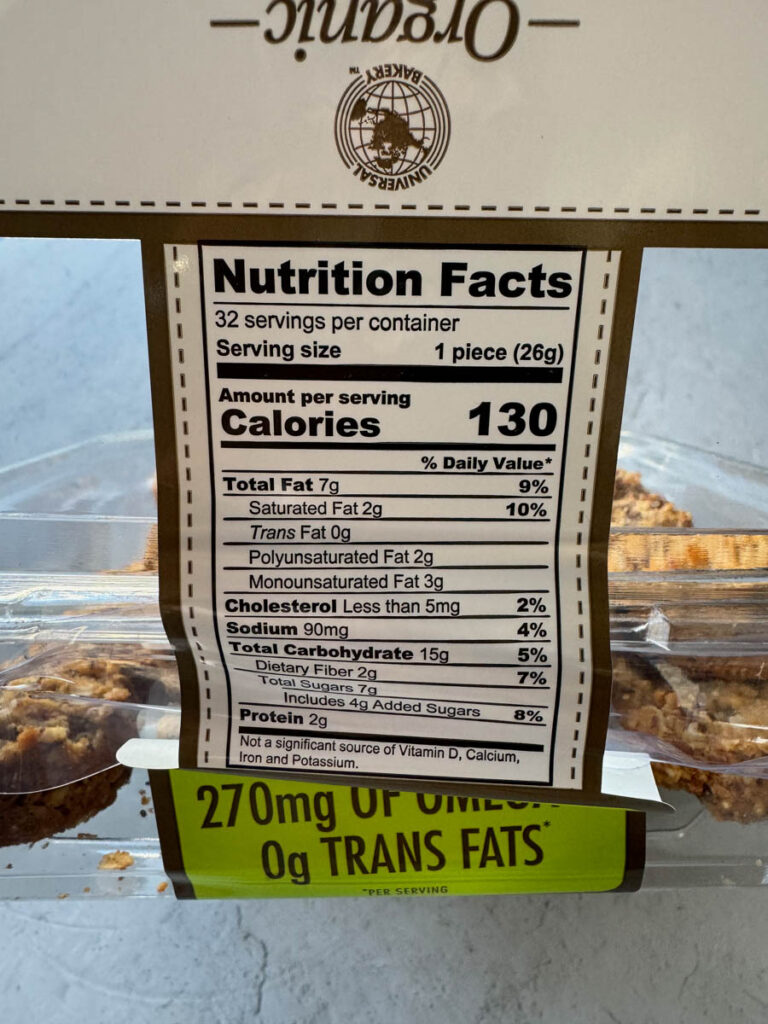 nutritional information