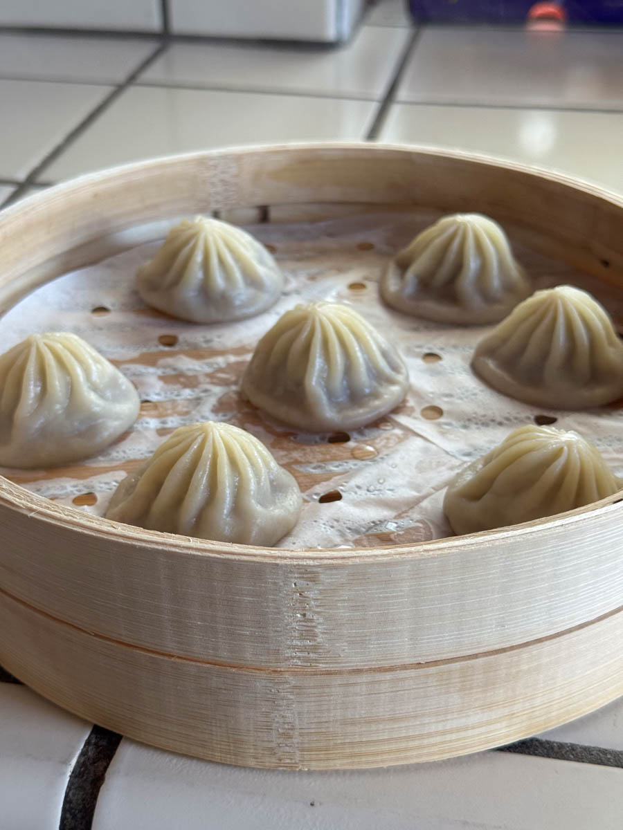 mila pho flavor soup dumplings in the bamboo steamer