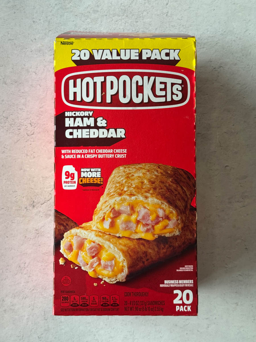 hot pockets hickory ham and cheddar box