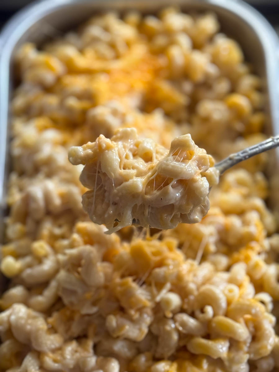 a spoonful of mac and cheese