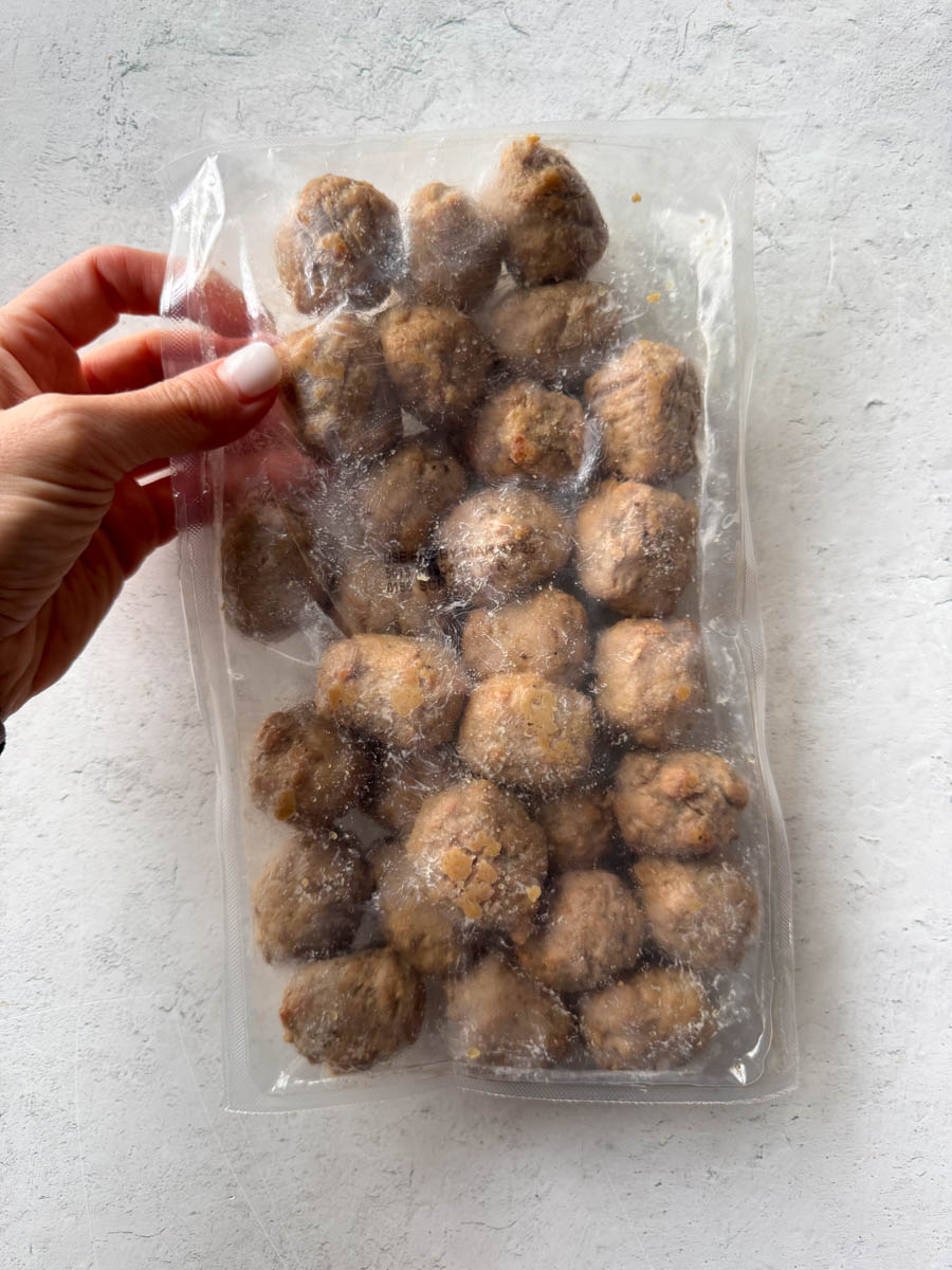 meatballs in the plastic paskage