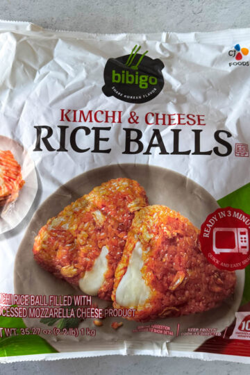 kimchi and cheese rice balls