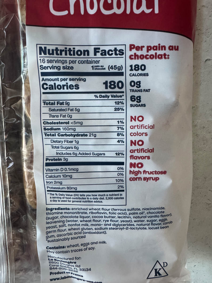 croissant nutritional facts