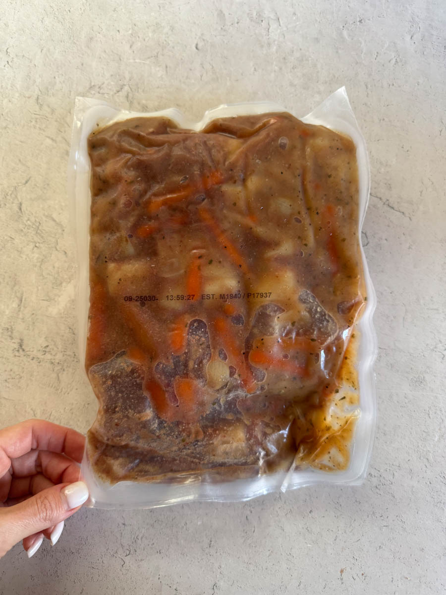 stew in the sealed plastic package