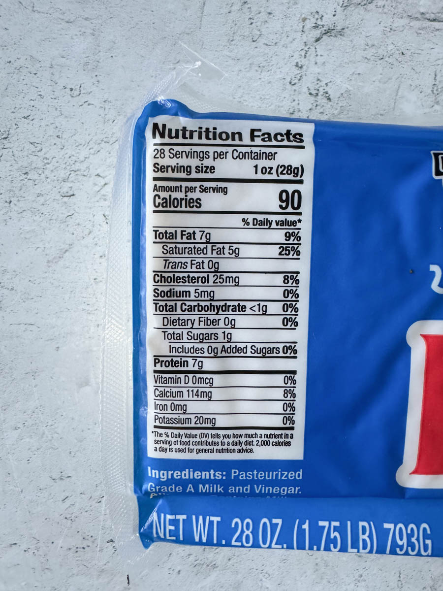 nutrition facts