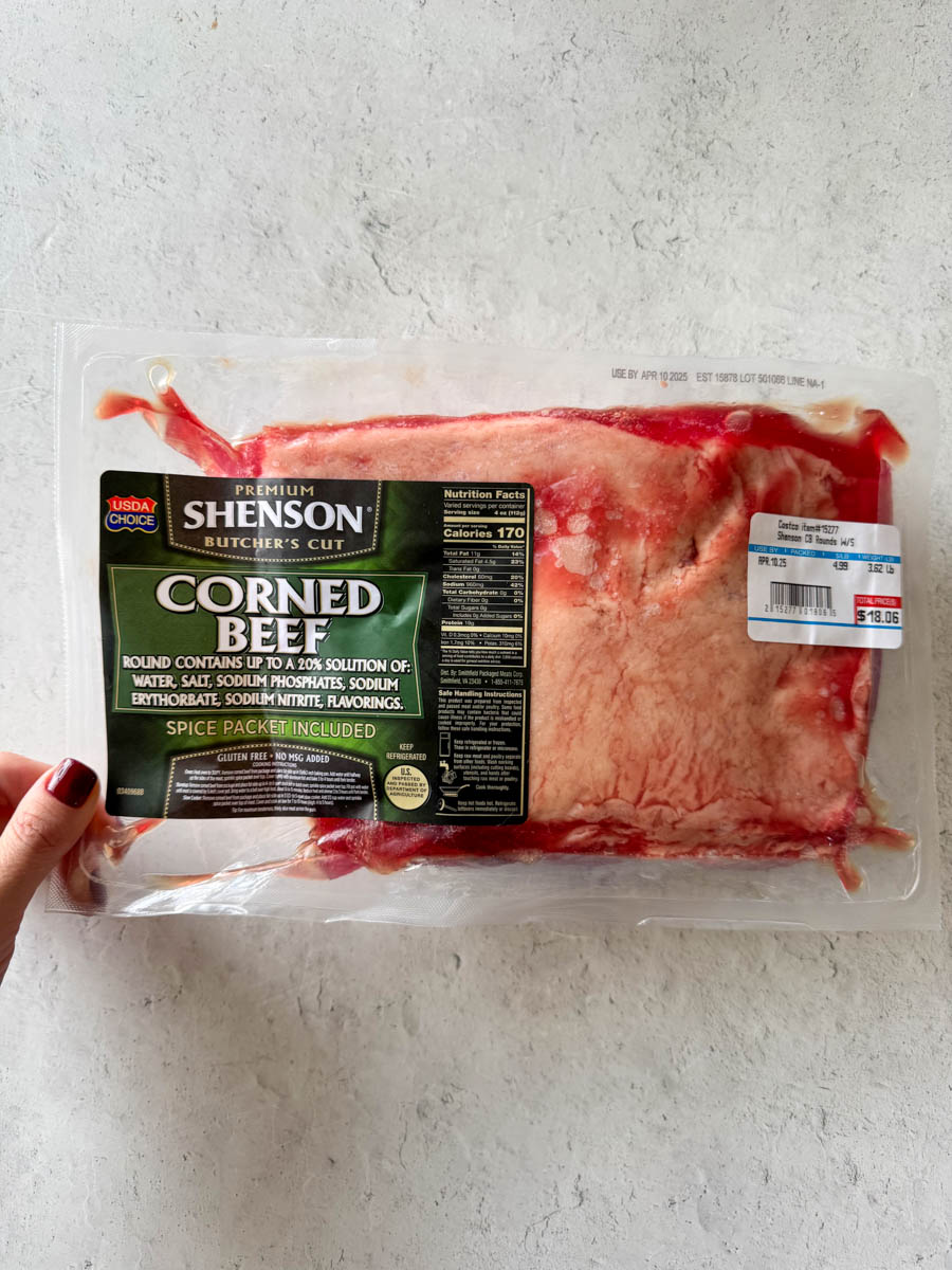 corned beef in plastic package