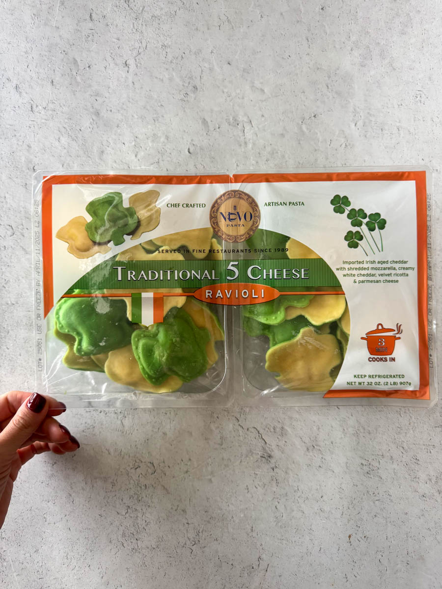 traditional 5 cheese ravioli package from costco