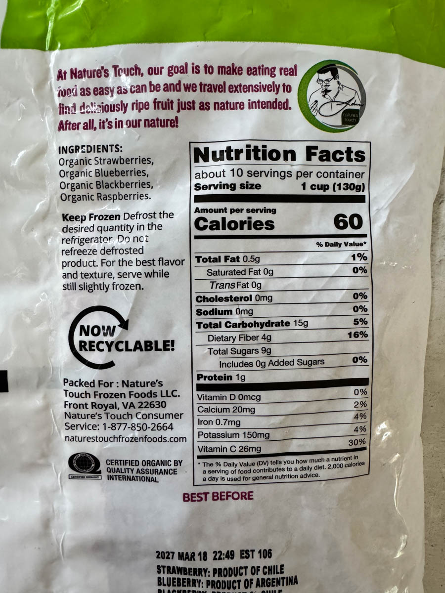 nutrition facts