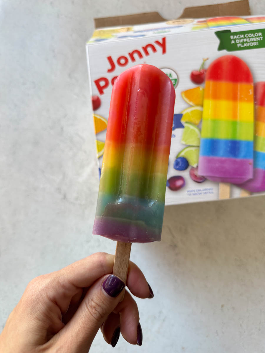 rainbow colored Popsicle