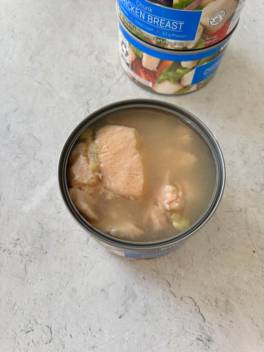 opened can of chicken