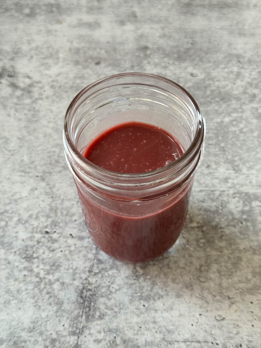 acai juice in the glass
