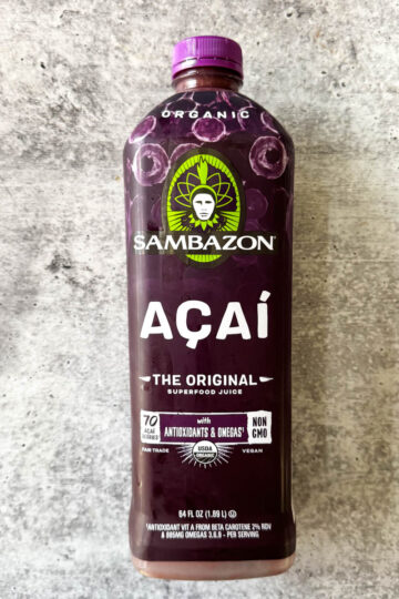 acai juice bottle