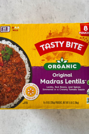 tasty bite madras lentils box
