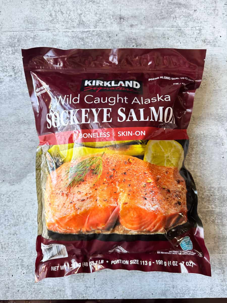Wild Caught Alaska Sockeye Salmon, boneless, skin-on, perfect for healthy meals. Great quality seafo.