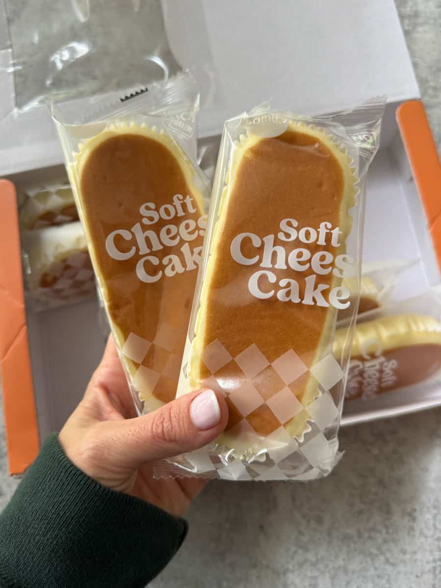 Delicious soft cheese cake in clear packaging, perfect for quick treats. Ideal for cheese lovers see.