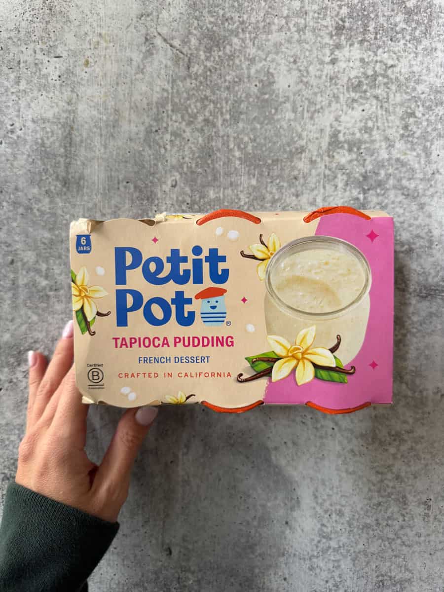 Pack of Petit Pot Tapioca Pudding, French dessert, 6-pack, Costco Finds.