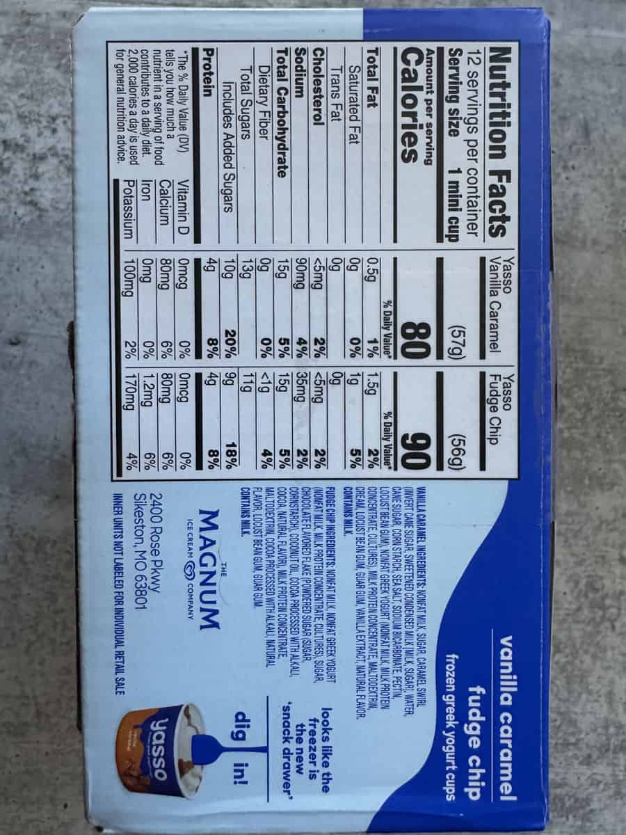 Nutritional Facts Vanilla Caramel Fudge Chips, 80g.