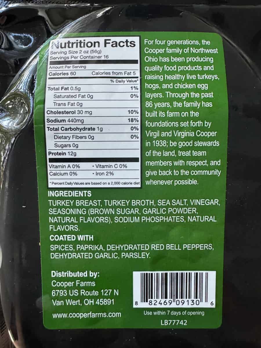 Healthy Turkey Breast with Seasonings and Vegetables.