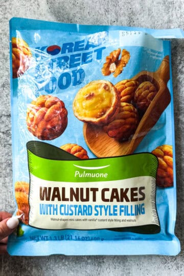 Pack of Walnut Cakes with Custard Filling, perfect for snacks or desserts.