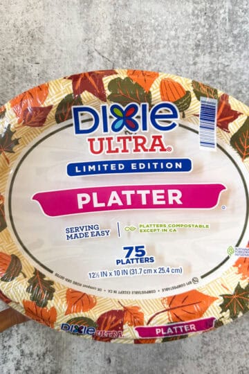 Dixie Ultra Platter Limited Edition plate with autumn leaves design.