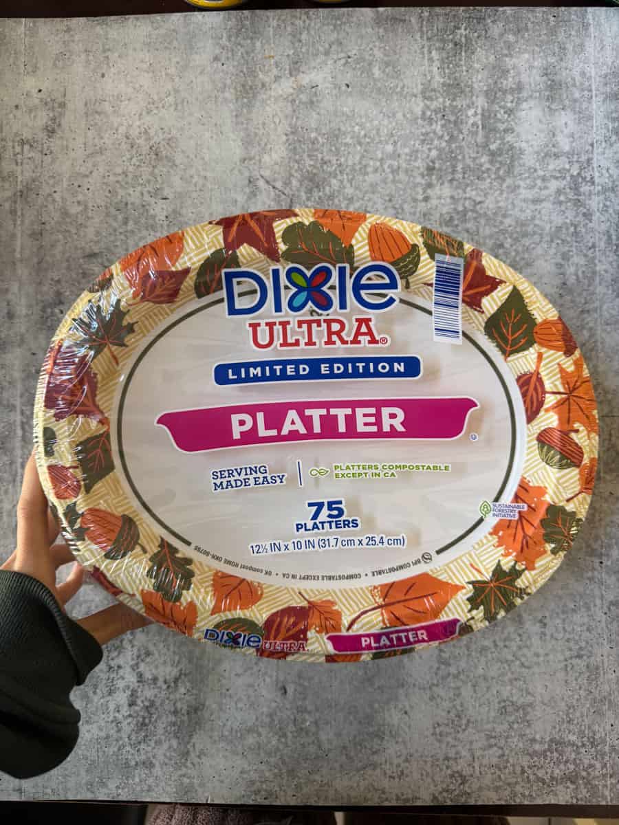 Dixie Ultra Platter Limited Edition autumn leaves design.